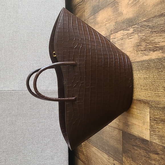 Little Liffner Tulip Croc Embossed Leather Tote - Picture 6 of 12